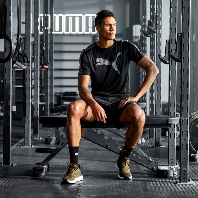 Puma På Tilbud Passform Trening Herre Logo T-skjorte Svart