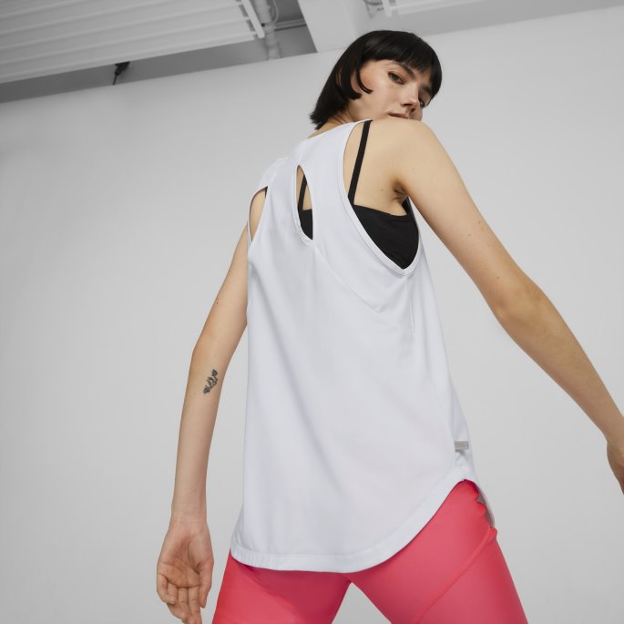 Løp Skyspunnet Løpeskjorte Dame Hvit Puma På Salg