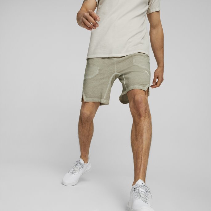 Re:collection Strikket Treningsshorts For Menn Puma På Tilbud Pebble Grey