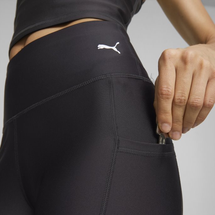 Svart-hvit Puma På Tilbud Passform Eversculpt 7-8 Treningsleggings Kvinner