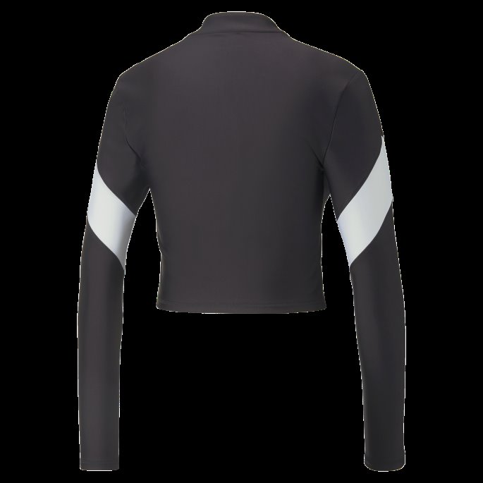 Svart Passform Eversculpt Quarter-zip Trening Crop Top Kvinner Puma På Salg