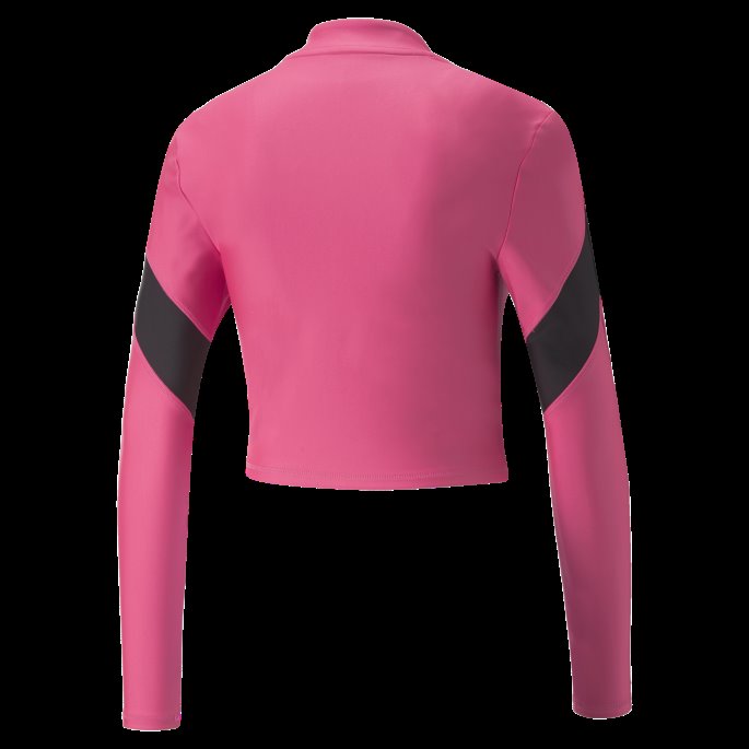 Puma På Tilbud Solnedgang Rosa Passform Eversculpt Quarter-zip Trening Crop Top Kvinner