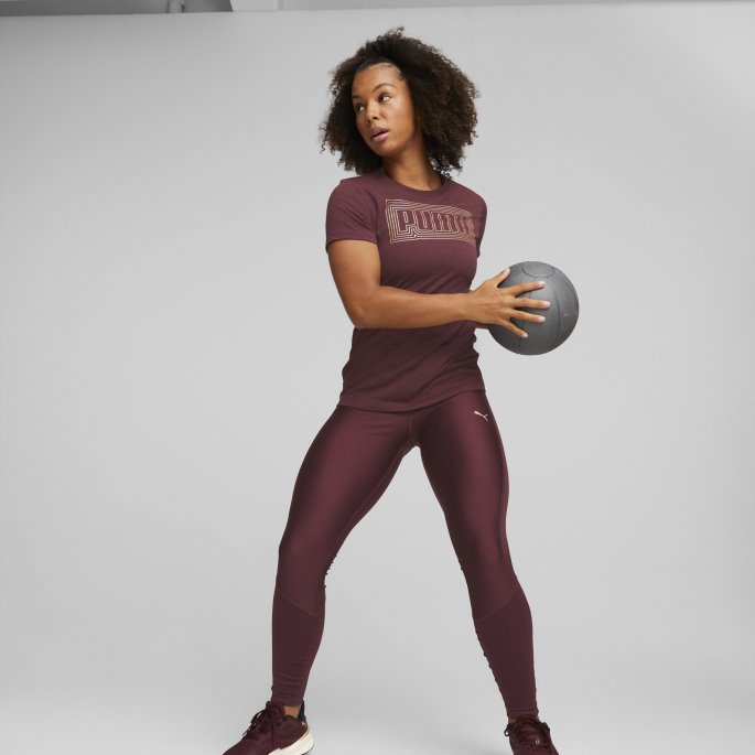 Puma På Tilbud Passform Eversculpt Kvinners Høy Midje Treningstights Aubergine