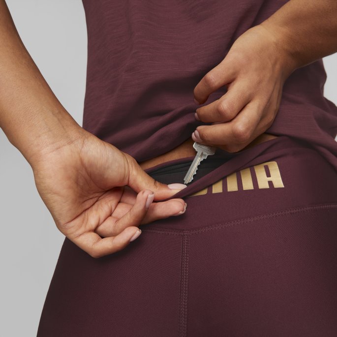 Puma På Tilbud Aubergine Fit Eversculpt Treningstights Med Høy Midje For Kvinner