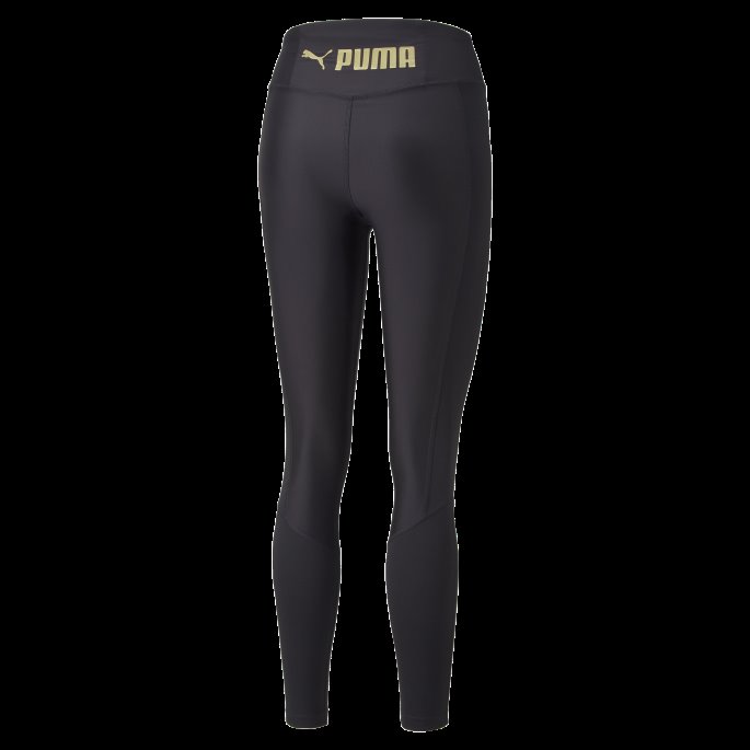 Puma På Tilbud Passform Eversculpt Treningstights Med Høy Midje For Kvinner Svart-metallisk Gull