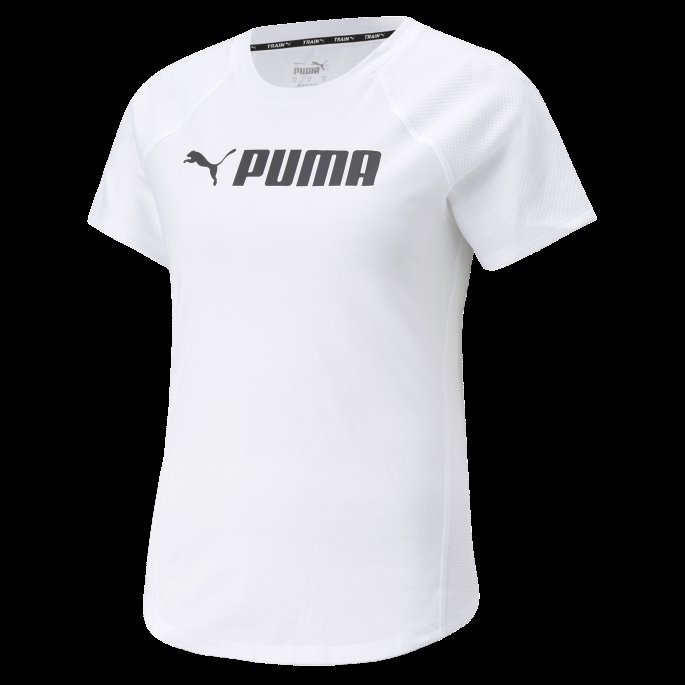 Puma På Tilbud Passform Logo Trenings-t-skjorte For Kvinner Hvit