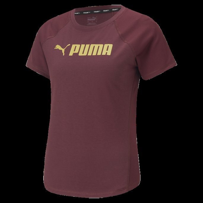 Aubergine Puma På Tilbud Passform For Kvinners Treningslogo-t-skjorte