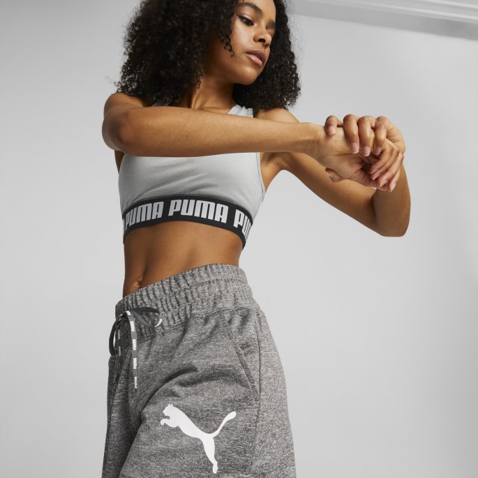 Puma På Tilbud Fit Tech Strikket 3" Treningsshorts For Kvinner Mellomgrå Lyng