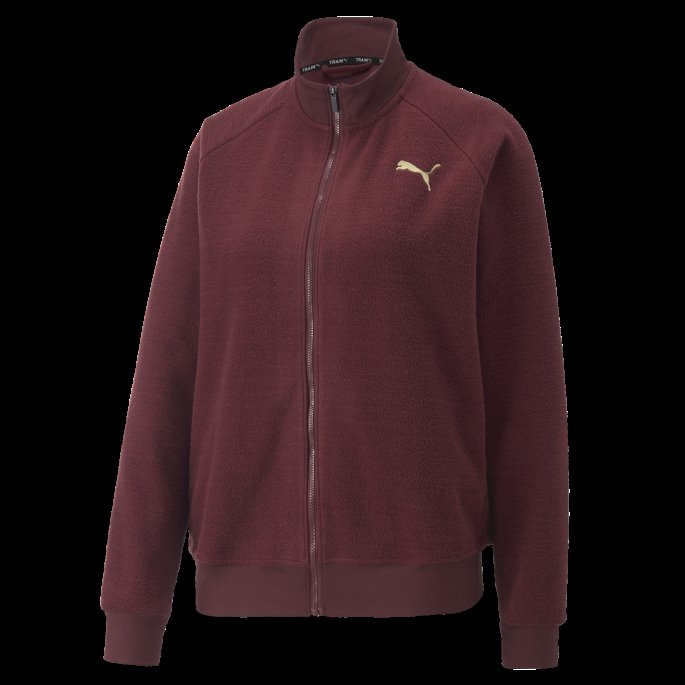 Fit Sherpa Treningsjakke Dame Aubergine-team Gold Puma På Tilbud