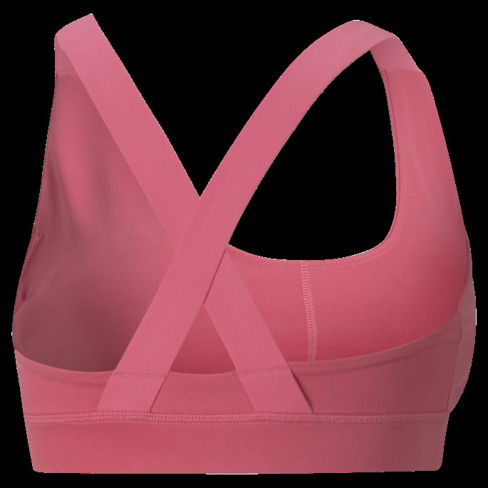 Puma På Tilbud Passform Mid Impact Sports-bh For Kvinner Solnedgang Rosa