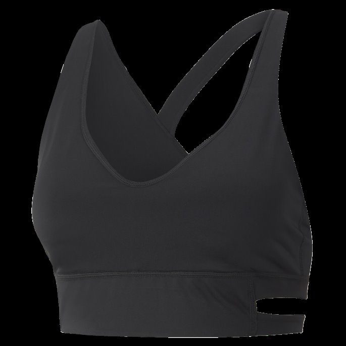 Mid Impact Fashion Luxe Sports-bh For Kvinner Svart Puma På Salg