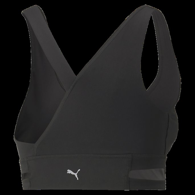 Mid Impact Fashion Luxe Sports-bh For Kvinner Svart Puma På Salg
