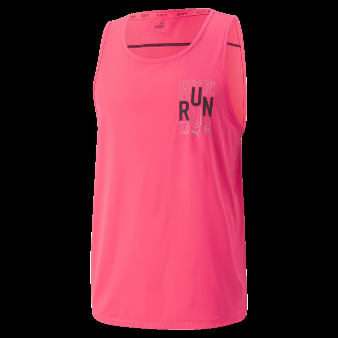 Sunset Glow Puma På Salg Run Logo Running Singlet Menn
