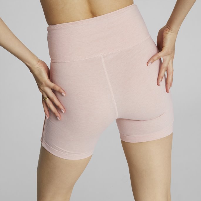 Puster Ut Cross Studio Trening Dame Sykkelshorts Med Høy Midje Puma På Tilbud Rosenkvartslyng