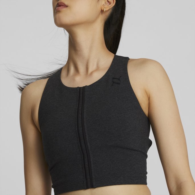 Svart Utåndingstrening Kvinners Cut Out Crop Top Puma På Salg