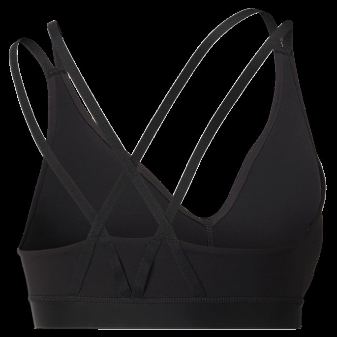 Puma På Tilbud Svart Low Impact Elite Strappy Trenings-BH For Kvinner