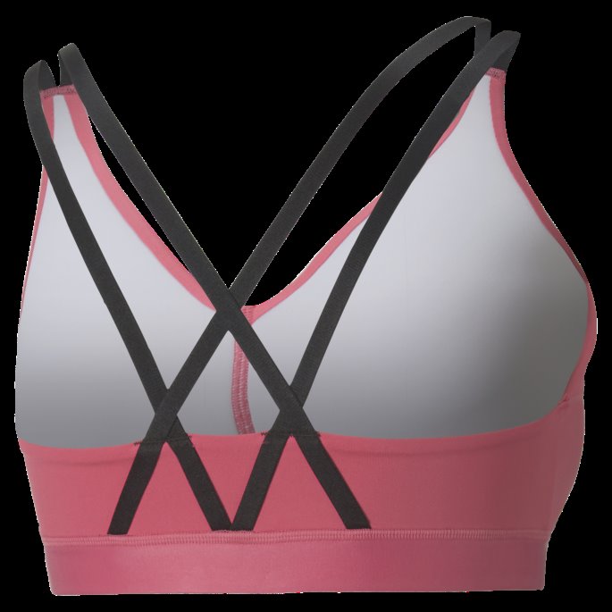 Solnedgang Rosa Puma På Tilbud Lav Slagkraft Elite Strappy Trenings-bh For Kvinner
