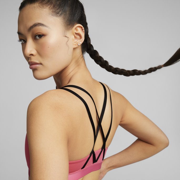 Solnedgang Rosa Puma På Tilbud Low Impact Elite Strappy Treningsbh Kvinner