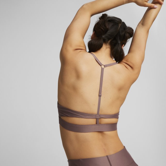 Puma På Tilbud Støvete Plomme Studio Ultrabare Strappy Trenings-bh Kvinner