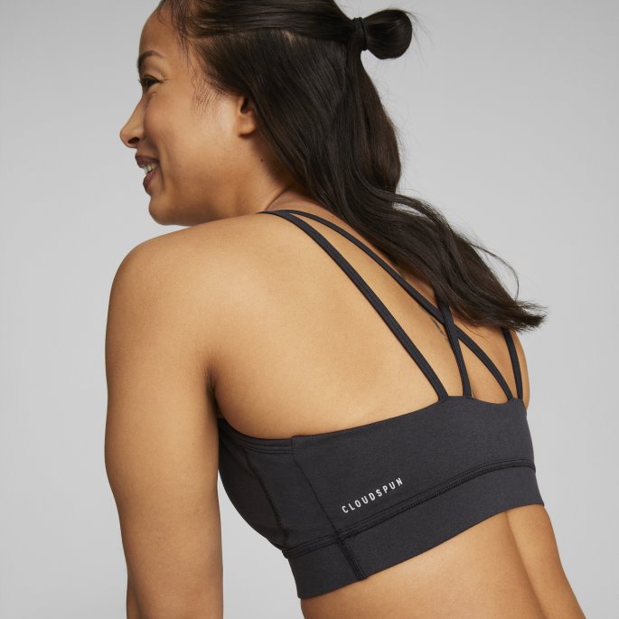 Skyspunnet Damebralette Svart Puma På Salg
