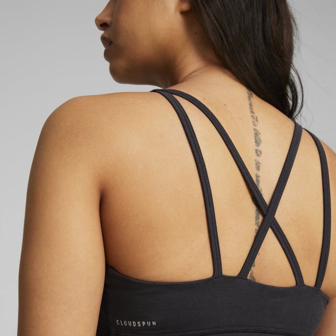 Skyspunnet Damebralette Svart Puma På Salg
