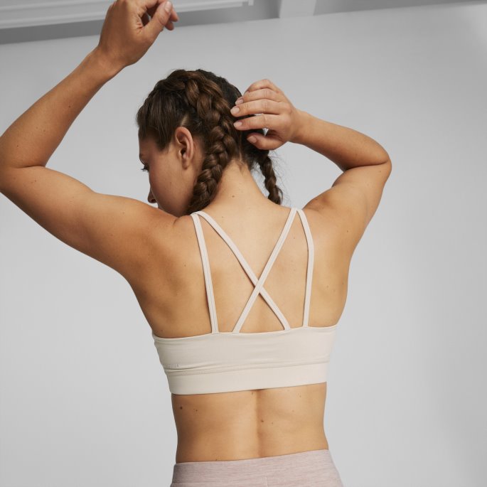 Rosenkvarts Lyng Skyspunnet Treningsbralette Kvinner Puma På Tilbud