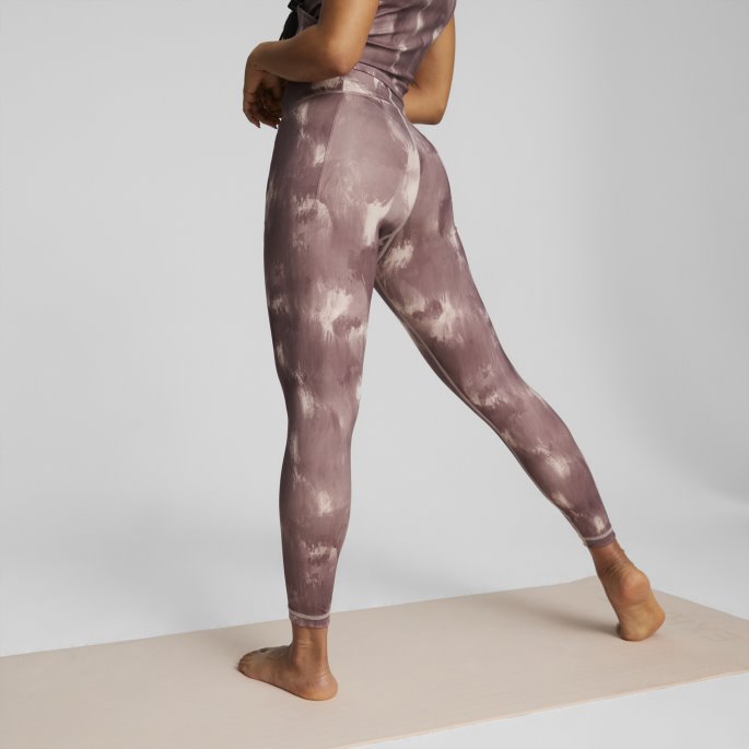 Puma På Tilbud Rose Quartz-paint Stroke Print Studio Your Move Printed Training Leggings Kvinner