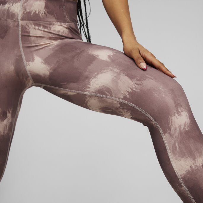 Rose Quartz-paint Stroke Print Studio Your Move Printed Training Leggings Kvinner Puma På Tilbud