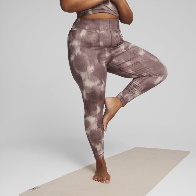 Puma På Tilbud Rose Quartz-paint Stroke Print Studio Your Move Printed Treningsleggings For Kvinner