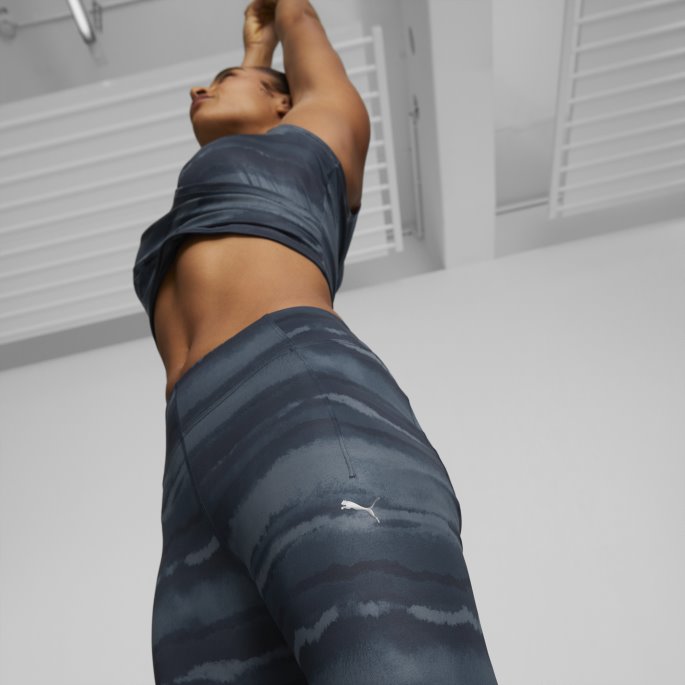 Marine Blue-geo Print Studio Your Move Printed Training Leggings Kvinner Puma På Tilbud