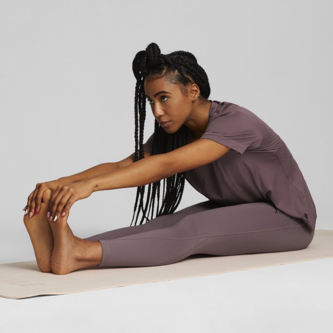 Støvete Plomme Studio Yogini Cross Treningsleggings I Full Lengde Kvinner Puma På Tilbud