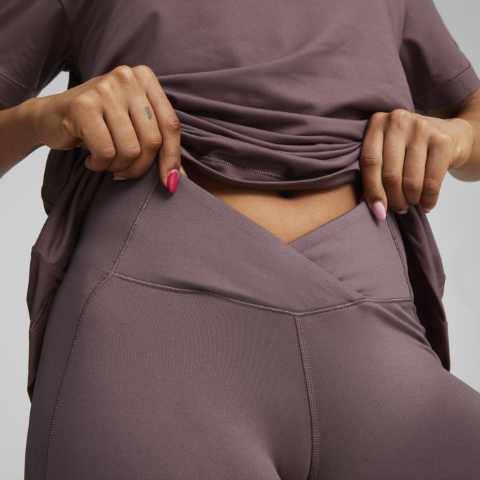 Støvete Plomme Studio Yogini Cross Treningsleggings I Full Lengde Kvinner Puma På Tilbud