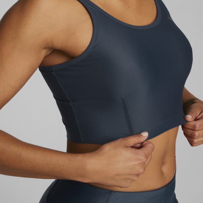 Puma På Tilbud Marineblå Studio Ultrabare Strappy Treningsoppsett For Kvinner