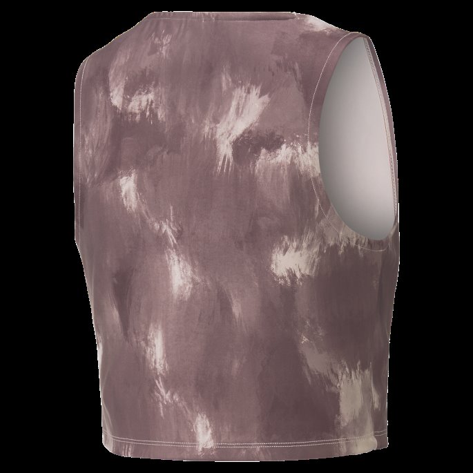 Rosa Kvarts-maling Strek Print Puma På Salg Studio Trykt Kvinners Trening Crop Tank