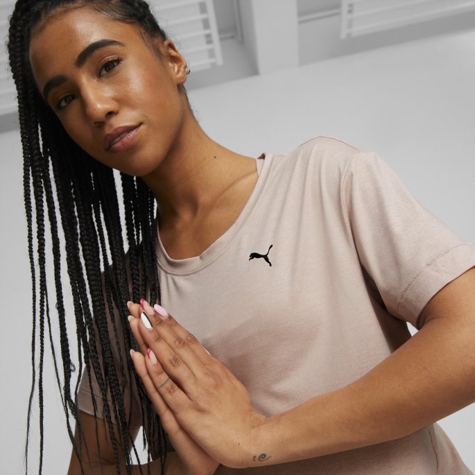 Studio Trend Trening T-skjorte Kvinner Puma På Tilbud Rosenkvartslyng