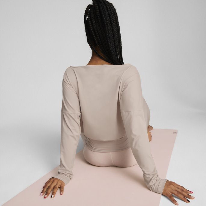 Puma På Tilbud Rose Quartz Studio Yogini Lite Langermet Treningsgenser Dame