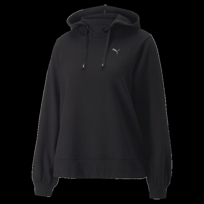 Svart Studio Fleece Trening Hettegenser Kvinner Puma På Tilbud