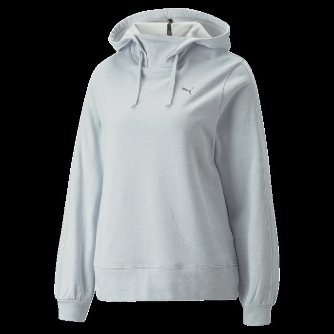 Platinagrå Lyng Studio Fleece Trenings-hettegenser For Kvinner Puma På Tilbud