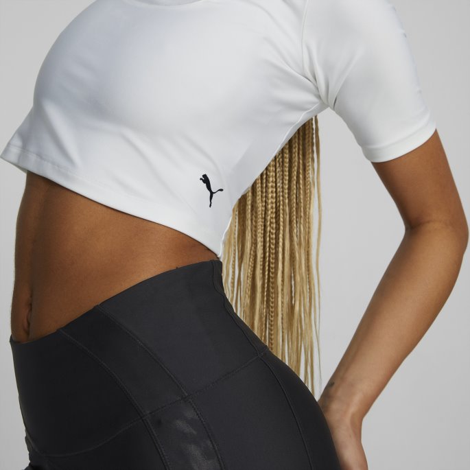 Puma På Salg Safari Glam Mote Trening Topp Kvinner Hvit