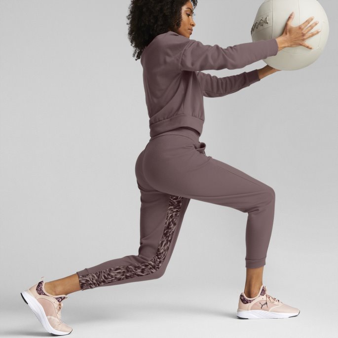 Safari Glam Dame Trening Jogger Puma På Tilbud Støvete Plomme