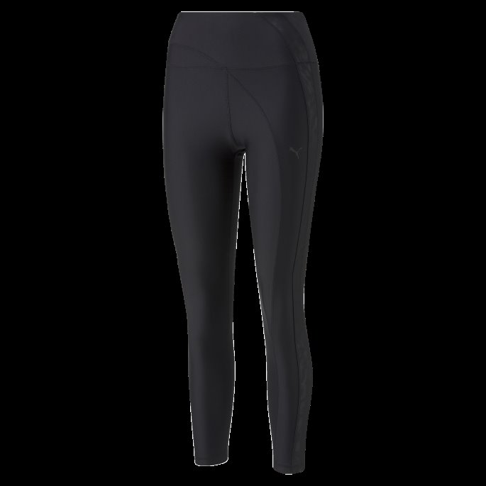 Safari Glam Høy Midje Full Lengde Treningsleggings For Kvinner Puma På Tilbud Svart-pels Ekte Trykk