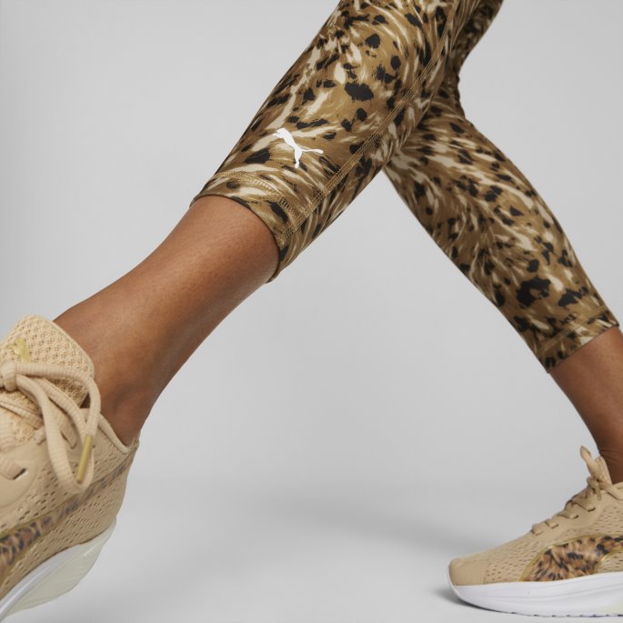 ørkenbrun-pels Ekte Print Safari Glam Høy Midje 7-8 Kvinner Treningsleggings Puma På Salg