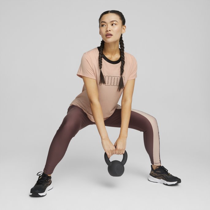 Rose Quartz Puma På Tilbud Safari Glam Kortermet Treningsskjorte For Kvinner