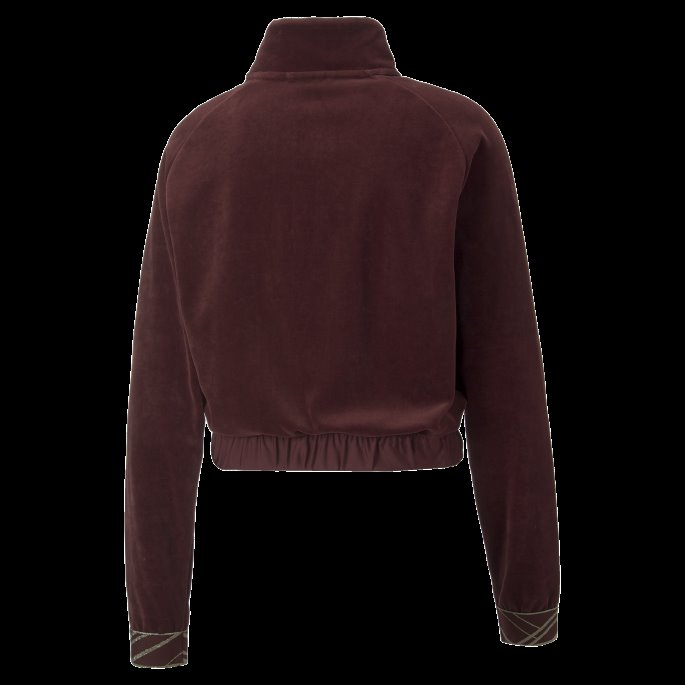 Deco Glam Dame Velour Hel Glidelås Treningsjakke Aubergine Puma På Tilbud