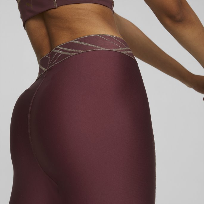 Aubergine-deco Glam Puma På Tilbud Deco Glam Høy Midje Treningstights I Full Lengde Kvinner