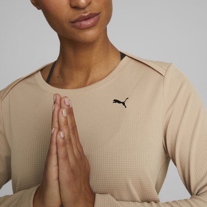 Puma På Tilbud Brush Studio Langermet Vaffel Treningsgenser For Kvinner