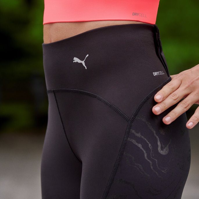 Svart-solnedgang Glød Ultraform Høy Midje Full Lengde Joggetights For Kvinner Puma På Salg