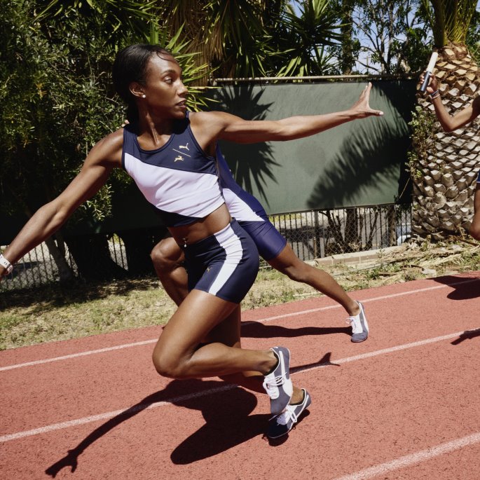 Puma På Tilbud X Tracksmith Korte Tights Kvinner Peacoat