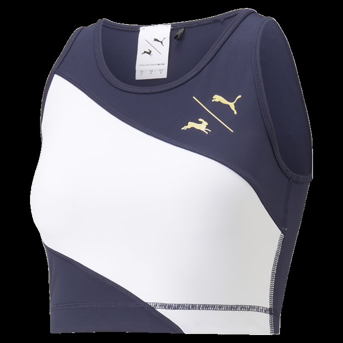 Puma På Tilbud X Tracksmith Crop Top Peacoat For Kvinner