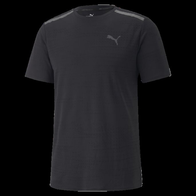 Jacquard Kortermet Treningsskjorte For Menn Svart Puma På Tilbud